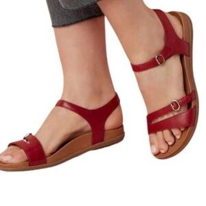 Dansko Janelle Red Sandals